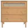 vidaXL Drawer Cabinet SENJA Rattan Look Brown 80x40x80 cm Solid Wood Pine