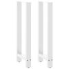 vidaXL Bar Table Legs White 2 pcs 50x(100-101) cm Steel