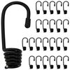 vidaXL Hooks 24 pcs Black 4 mm x 5 cm Steel