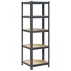 vidaXL 5-Layer Corner Shelf Anthracite Steel&Engineered Wood