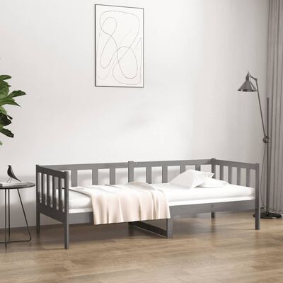 vidaXL Day Bed Grey 80x200 cm Solid Wood Pine