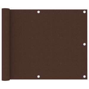 vidaXL Balcony Screen Brown 75x400 cm Oxford Fabric