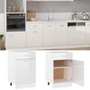 vidaXL Drawer Bottom Cabinet Lyon High Gloss White 50x46x81.5 cm Engineered Wood