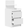 vidaXL Bedside Cabinet with 2 Drawers White 38x34x80 cm