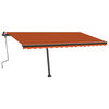 vidaXL Freestanding Manual Retractable Awning 400x300 cm Orange/Brown