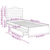 vidaXL Storage Bed with Headboard White 90 x 200 cm Engineered Wood