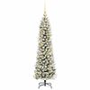 vidaXL Artificial Christmas Tree with 150 LEDs with Stand White 120 cm