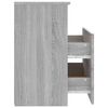 vidaXL Bed Cabinet Grey Sonoma 50x32x60 cm