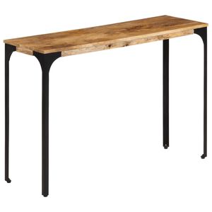 vidaXL Console Table Brown 110x35x76 cm Solid Wood Mango and Iron