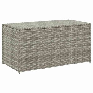 vidaXL Garden Storage Box Poly Rattan 100x50x50 cm Grey