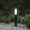 vidaXL Bollard Light with Sensor&Outlet 50 cm Black IP44