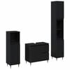 vidaXL Bathroom Furniture Set 3 pcs Black Oak