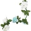 vidaXL Christmas Flower Garlands 6 pcs Blue and White 240 cm