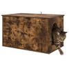 vidaXL Cat House Smoked Oak 85 x 55 x 50 cm Engineered Wood