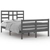 vidaXL Bed Frame without Mattress Grey Solid Wood 120x200 cm