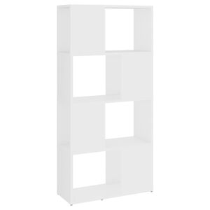 vidaXL Book Cabinet Room Divider White 60x24x124.5 cm Engineered Wood