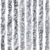 vidaXL Fly Curtain White and Grey 100x230 cm Chenille