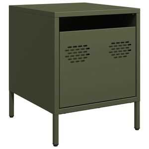 vidaXL Bedside Cabinet&nbsp;Olive Green 35x39x43.5 cm Steel