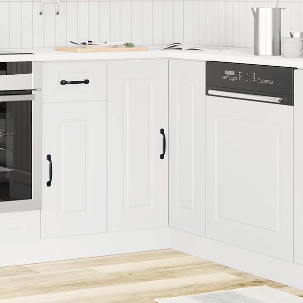 vidaXL Kitchen Corner Base Cabinet Kalmar White Engineered Wood