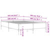 vidaXL Bed Frame without Mattress Grey Sonoma 160x200 cm