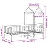 vidaXL Day Bed with Roof without Mattress 90x190 cm Single Solid Wood