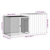 vidaXL Rabbit Cage Anthracite 200x91x100 cm Galvanised Steel