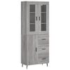 vidaXL Highboard Grey Sonoma 69.5x34x180 cm Engineered Wood