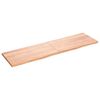vidaXL Bathroom Countertop Light Brown 180x50x(2-4)cm Treated Solid Wood