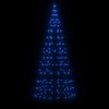vidaXL LED Christmas Tree on Flagpole 200 LEDs Blue 180 cm