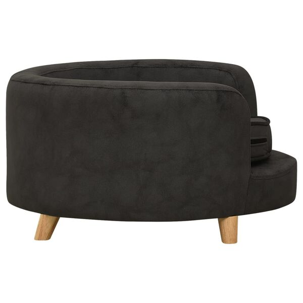 vidaXL Dog Sofa Black 69x69x36 cm Plush