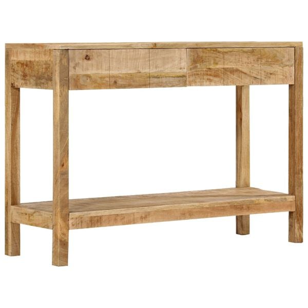 vidaXL Console Table with 2 Drawers 110x35x75 cm Solid Wood Mango