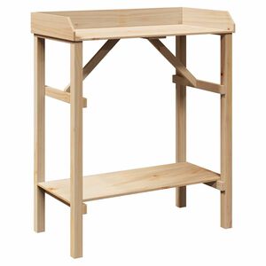 vidaXL Potting Table Natural 75 x 40 x 90 cm Solid pine wood