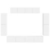 vidaXL TV Cabinet 8 pcs White