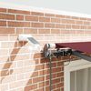 vidaXL Automatic Retractable Awning with LEDs Burgundy 300x250 cm