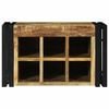 vidaXL Wine Rack Brown and Black 46 x 35 x 27.5 cm Solid Mango wood