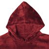 vidaXL Blanket Hoodie Bordeaux Red L Flannel