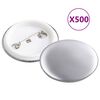 vidaXL Badge Maker with 500 pcs Pinback Button Parts 37mm Rotate Punch