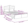 vidaXL Storage Bed with Drawer Sonoma Oak 120 x 200 cm Engineered Wood