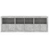 vidaXL Sideboard with LED Lights Concrete Grey 202x37x67 cm