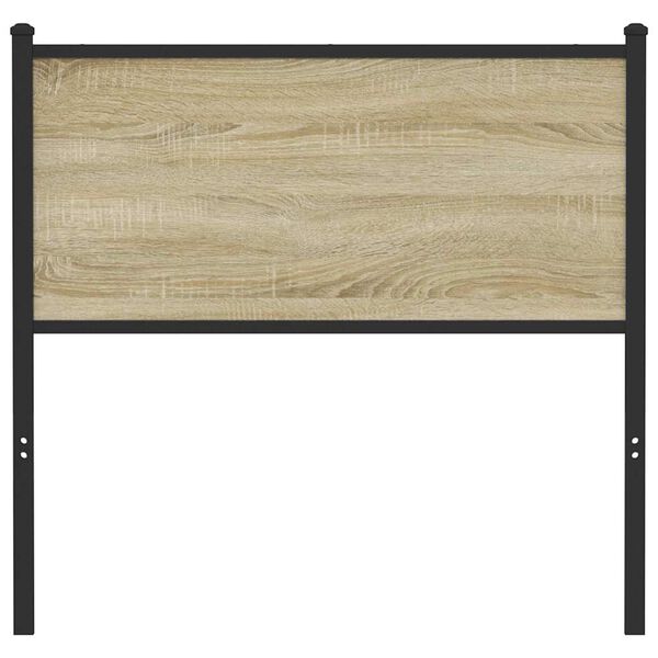 vidaXL Headboard Sonoma 90 cm Engineered Wood and Steel