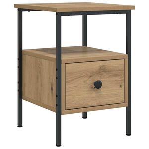 vidaXL Bedside Cabinet Artisan Oak 34x36x50 cm Engineered Wood