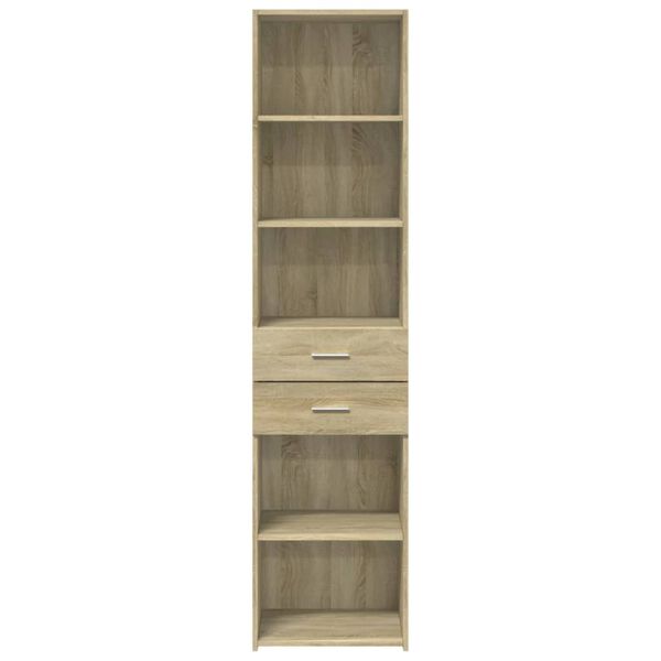 vidaXL Highboard Sonoma Oak 45x42.5x185 cm Engineered Wood