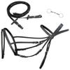 vidaXL Horse Bridle | Black | High-quality buffalo leather | Full