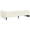 vidaXL Corner Bed Frame with Headboard Cream 80 cm x 200 cm Velvet