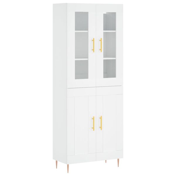 vidaXL Highboard White 69.5x34x180 cm Engineered Wood