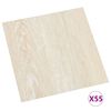 vidaXL Flooring Planks 55 pcs Beige 5.11 m&sup2; PVC