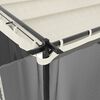 vidaXL Gazebo with Mesh Walls Cream 4x3 m Steel