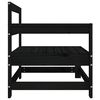 vidaXL Garden Corner Sofas 2 pcs Black Solid Wood Pine