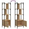 vidaXL Bookcase with Door Sonoma Oak 44.5x30x154.5 cm Engineered Wood
