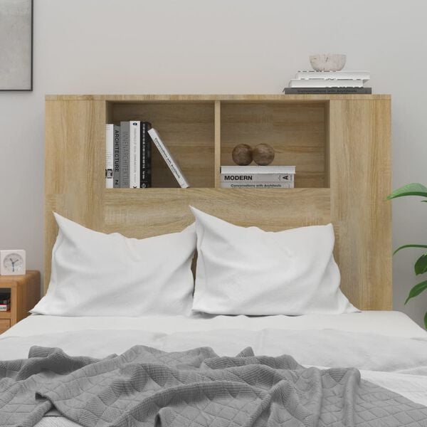 vidaXL Headboard Cabinet Sonoma Oak 100x18.5x102.5 cm